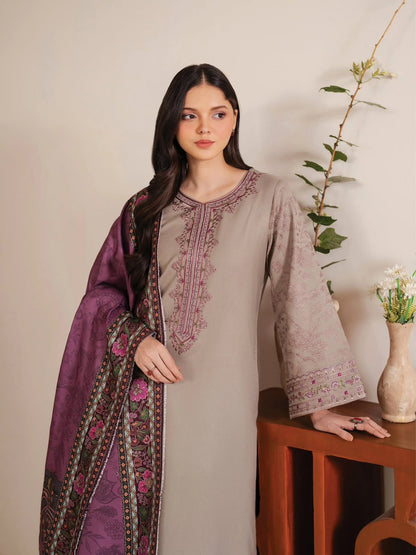 Embroidered Dhanak Hit Code 3PC